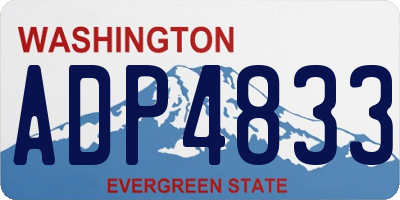 WA license plate ADP4833