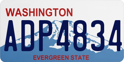 WA license plate ADP4834