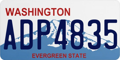WA license plate ADP4835