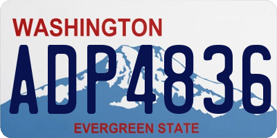 WA license plate ADP4836
