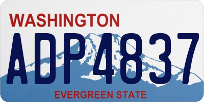 WA license plate ADP4837