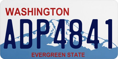 WA license plate ADP4841