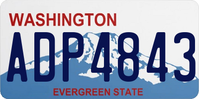 WA license plate ADP4843