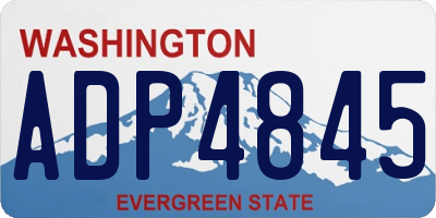 WA license plate ADP4845