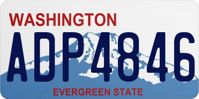WA license plate ADP4846