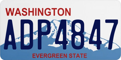 WA license plate ADP4847