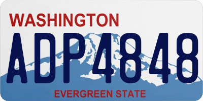 WA license plate ADP4848