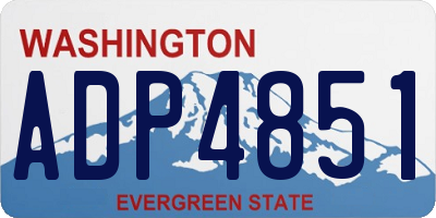 WA license plate ADP4851