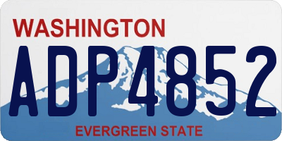 WA license plate ADP4852