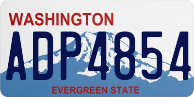 WA license plate ADP4854
