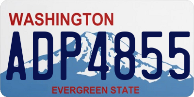 WA license plate ADP4855