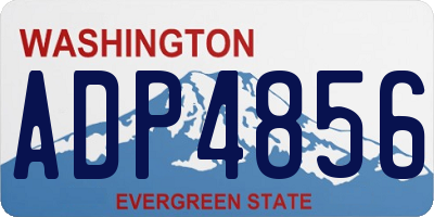 WA license plate ADP4856