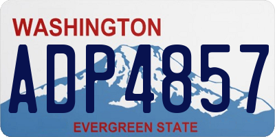 WA license plate ADP4857