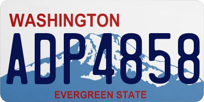 WA license plate ADP4858