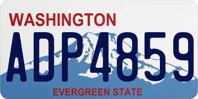 WA license plate ADP4859