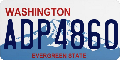 WA license plate ADP4860