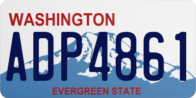 WA license plate ADP4861