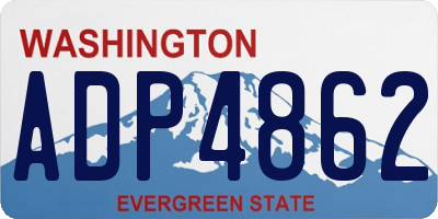 WA license plate ADP4862