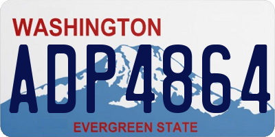 WA license plate ADP4864