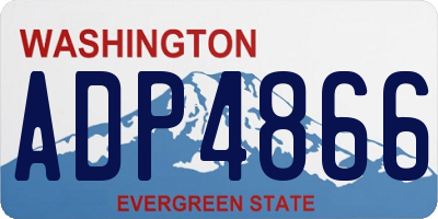 WA license plate ADP4866