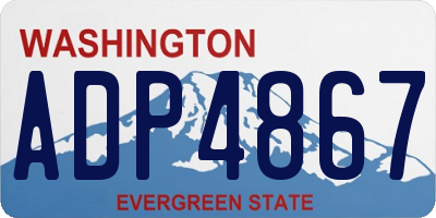 WA license plate ADP4867