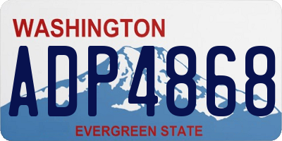 WA license plate ADP4868