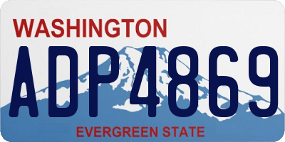 WA license plate ADP4869