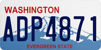 WA license plate ADP4871