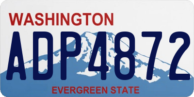 WA license plate ADP4872