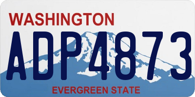 WA license plate ADP4873