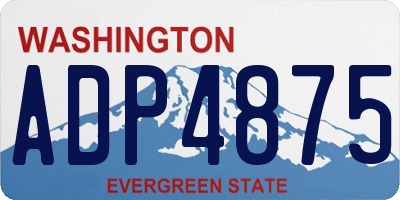 WA license plate ADP4875