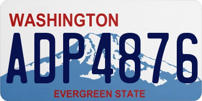 WA license plate ADP4876