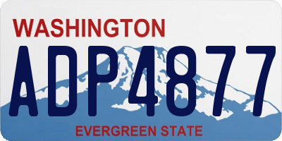 WA license plate ADP4877