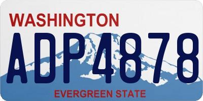 WA license plate ADP4878