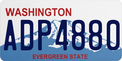 WA license plate ADP4880