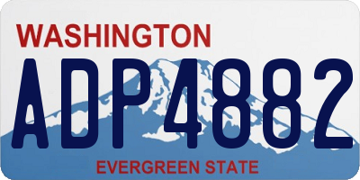 WA license plate ADP4882