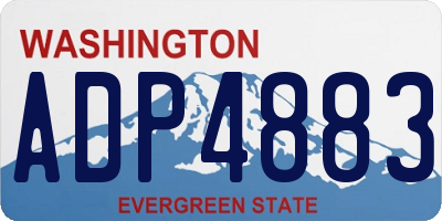 WA license plate ADP4883