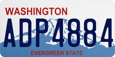 WA license plate ADP4884