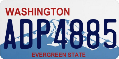 WA license plate ADP4885