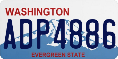 WA license plate ADP4886