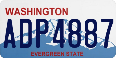 WA license plate ADP4887