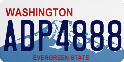WA license plate ADP4888