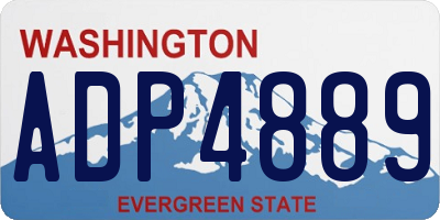 WA license plate ADP4889