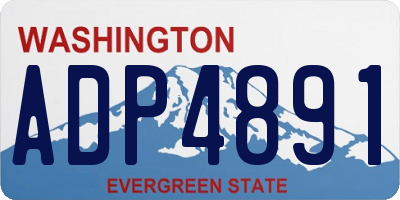 WA license plate ADP4891