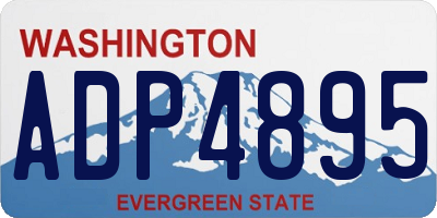 WA license plate ADP4895