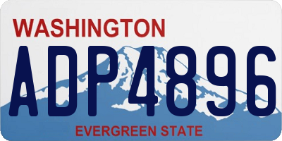 WA license plate ADP4896