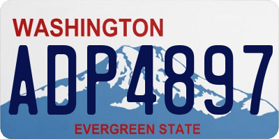WA license plate ADP4897