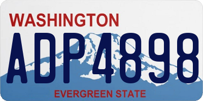 WA license plate ADP4898