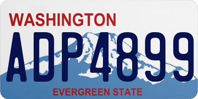 WA license plate ADP4899