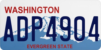 WA license plate ADP4904